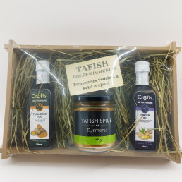 Tafish Golden Immunity – Természetes immunerősítő ajándékcsomag (fa díszdobozban) Tafish Golden Immunity – Természetes immunerősítő ajándékcsomag (fa díszdobozban)